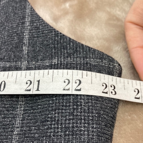 Ted Baker London gray plaid double-breasted wool vest 46R - Picture 6 of 9